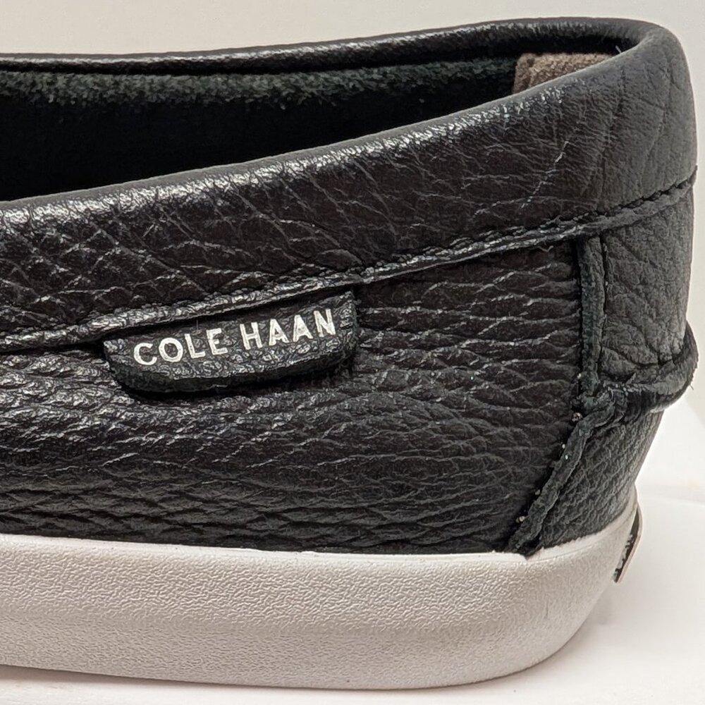 Cole Haan Nantucket Penny Loafers in Black Pebbled Leather - Picture 9 of 16